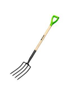 Вилы 4-рогие, огородные, кованые, 195х295х1165 мм, деревянный лакированный черенок Palisad