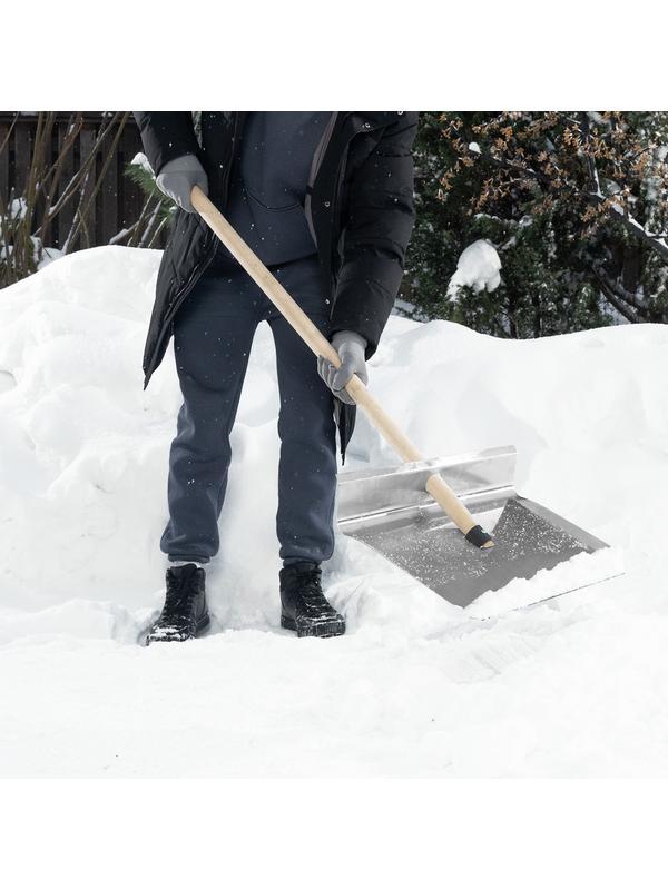 Лопата для уборки снега тротуарная, алюминиевая, 500 х 400 мм, без черенка, Россия Сибртех