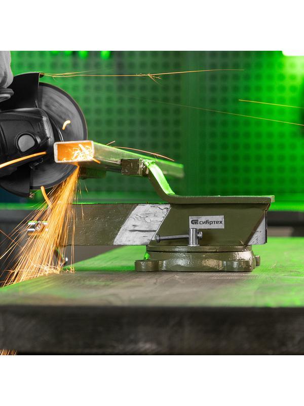 Тиски слесарные, 125 мм, стальные, поворотные// Сибртех