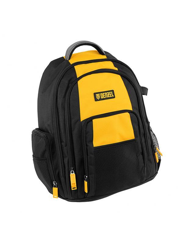 Рюкзак для инструмента, 365х190х430 мм, 3 отделения, 26 карманов// Denzel