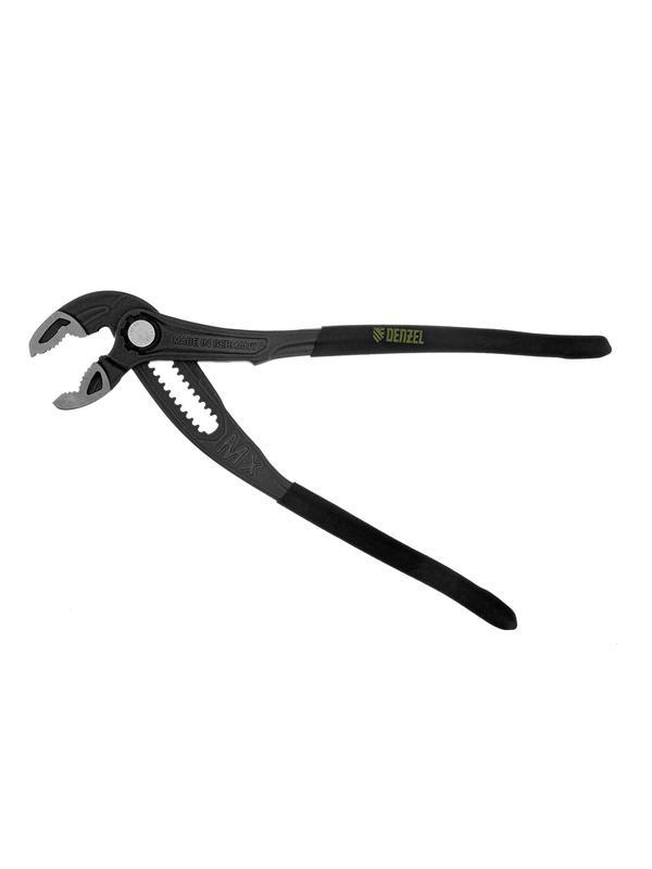 Клещи переставные, кнопочный механизм, обливные рукоятки, 250 мм Denzel