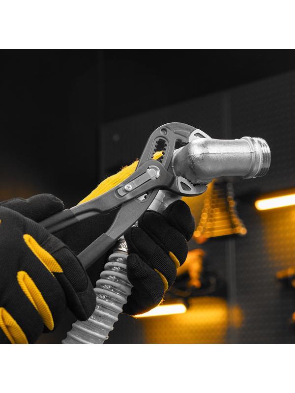 Клещи переставные, кнопочный механизм, обливные рукоятки, 250 мм Denzel