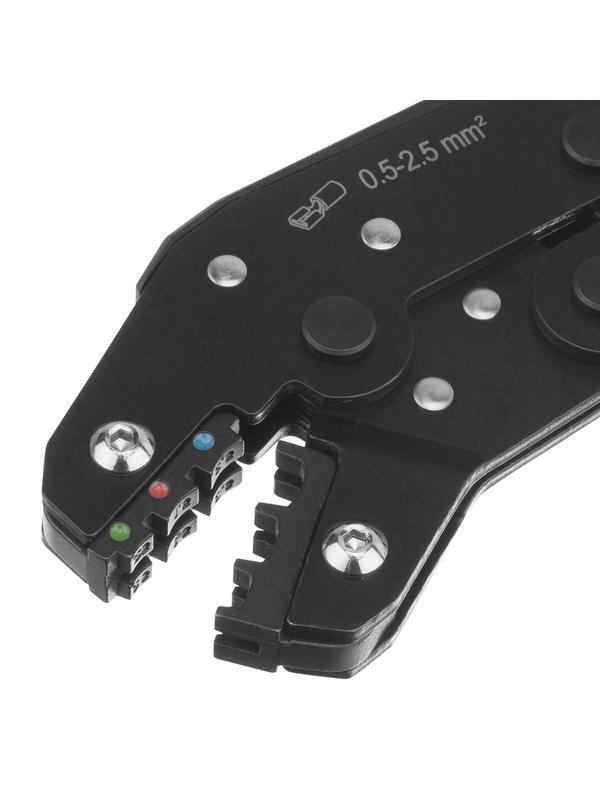 Клещи для обжима изолир. наконечников НКИ и НВИ, разъемов РПИ, гильз ГСИ, 0,5 - 2,5 мм2 Denzel