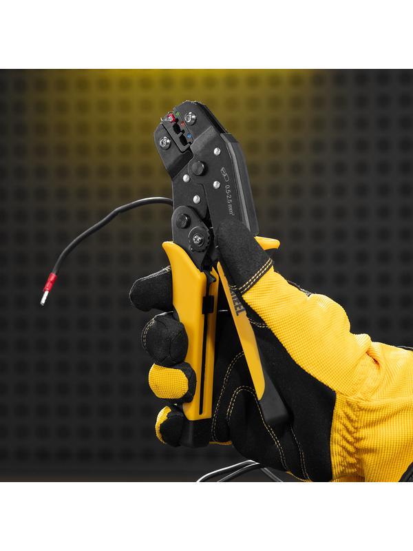 Клещи для обжима изолир. наконечников НКИ и НВИ, разъемов РПИ, гильз ГСИ, 0,5 - 2,5 мм2 Denzel