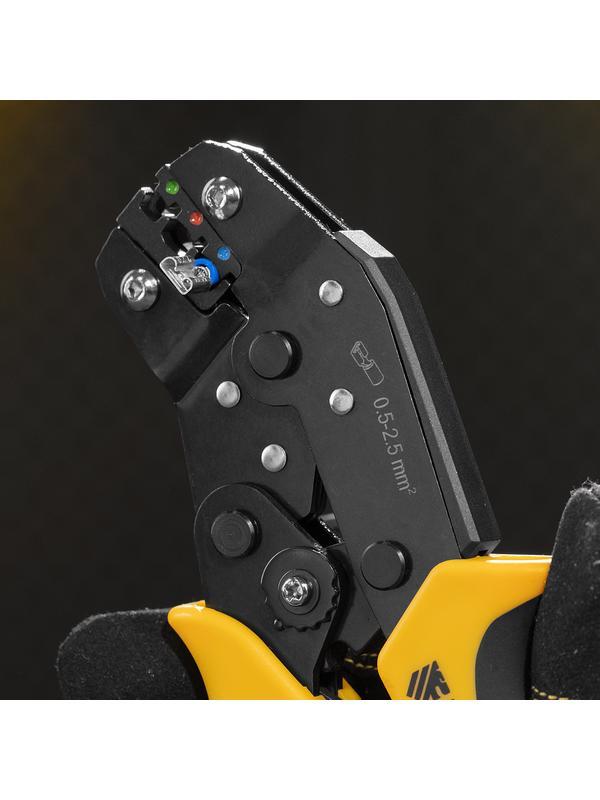 Клещи для обжима изолир. наконечников НКИ и НВИ, разъемов РПИ, гильз ГСИ, 0,5 - 2,5 мм2 Denzel