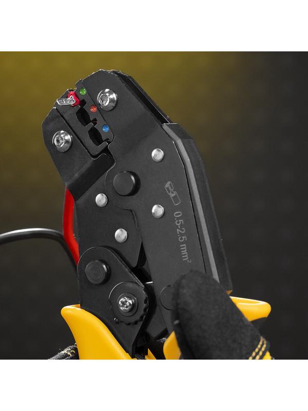 Клещи для обжима изолир. наконечников НКИ и НВИ, разъемов РПИ, гильз ГСИ, 0,5 - 2,5 мм2 Denzel