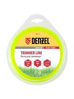 Леска для триммера, квадрат 2.4 мм х 40 м, блистер Flex cord Denzel