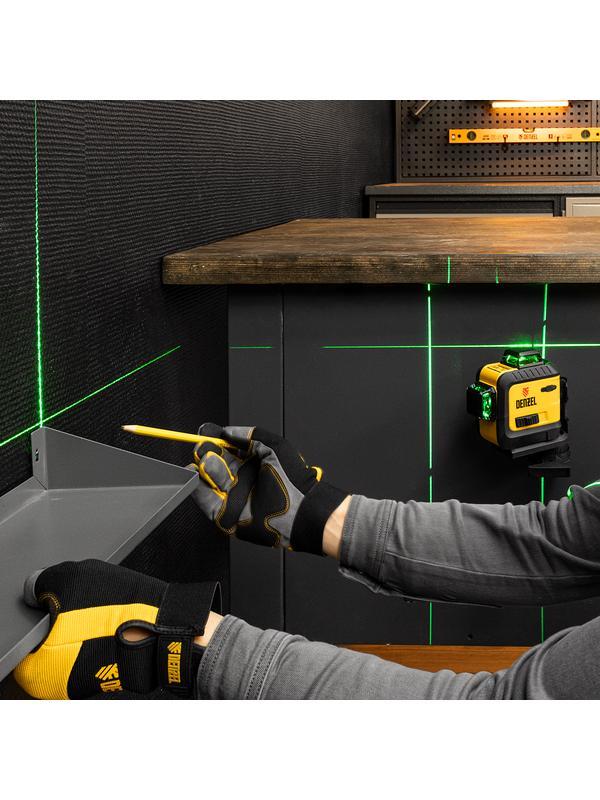 Лазерный уровень мультипризм. LXI 360-3 Green, 30 м, 520 нм, акк. Li 2800 mAh, резьба 1/4