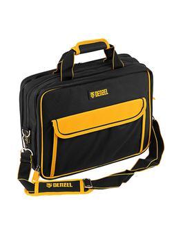 Сумка для инструмента, 400х170х300 мм, 3 отделения, 28 карманов, наплечный ремень// Denzel