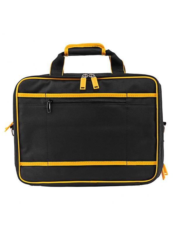 Сумка для инструмента, 400х170х300 мм, 3 отделения, 28 карманов, наплечный ремень// Denzel