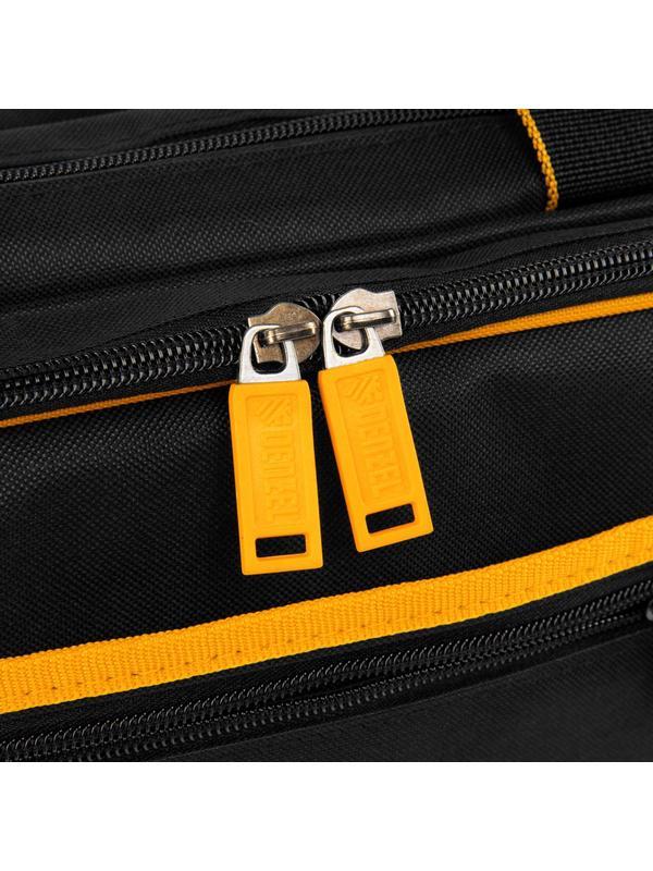 Сумка для инструмента, 400х170х300 мм, 3 отделения, 28 карманов, наплечный ремень// Denzel