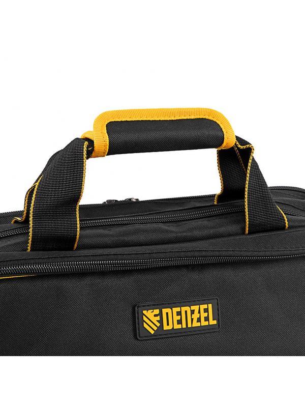 Сумка для инструмента, 400х170х300 мм, 3 отделения, 28 карманов, наплечный ремень// Denzel