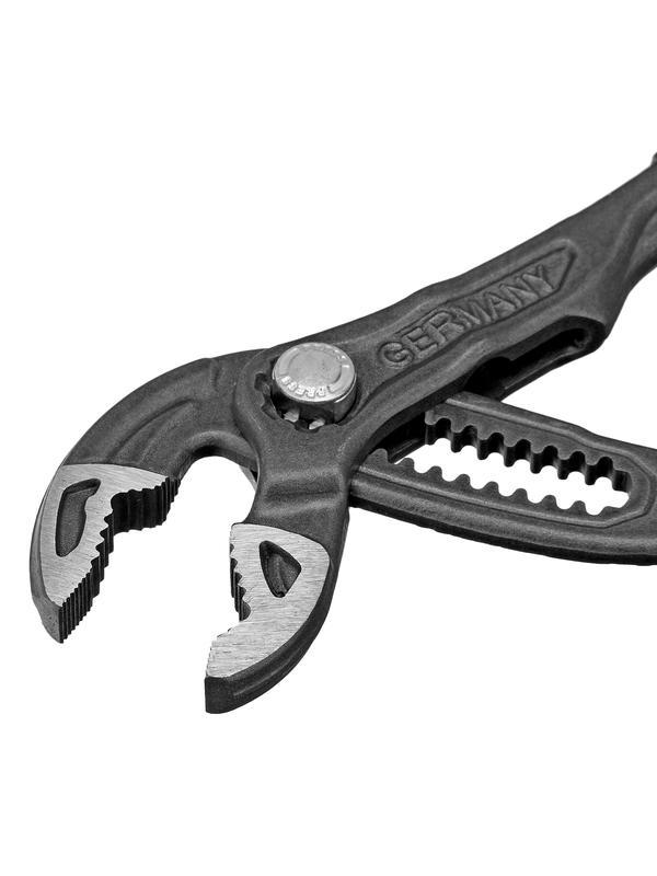 Клещи переставные, кнопочный механизм, обливные рукоятки, 180 мм Denzel