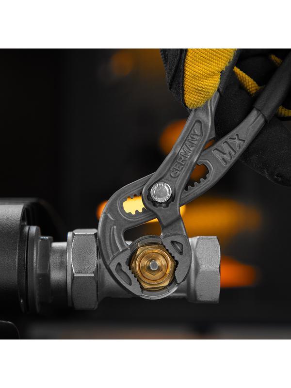 Клещи переставные, кнопочный механизм, обливные рукоятки, 180 мм Denzel