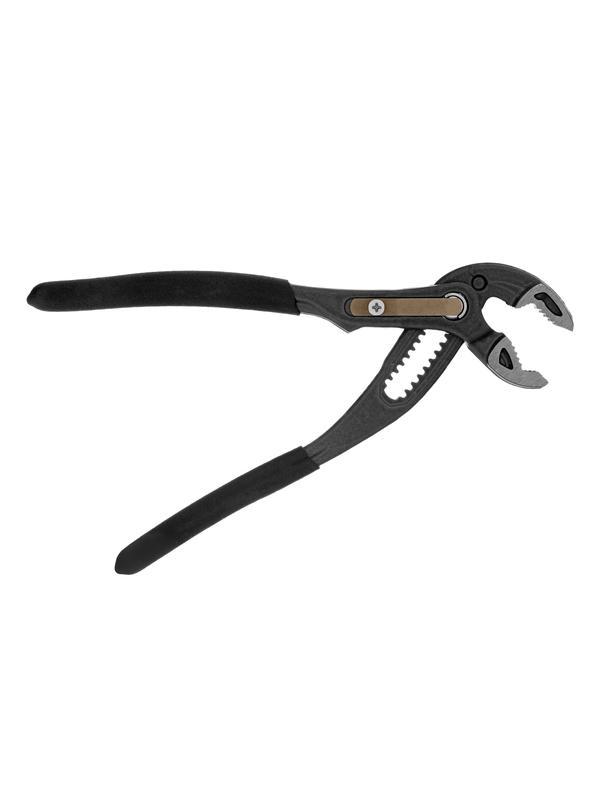 Клещи переставные, кнопочный механизм, обливные рукоятки, 180 мм Denzel