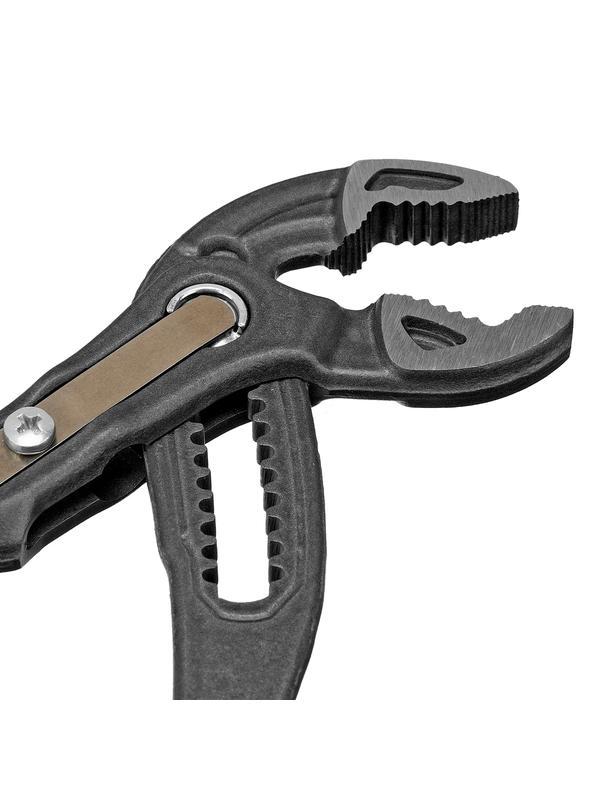 Клещи переставные, кнопочный механизм, обливные рукоятки, 180 мм Denzel