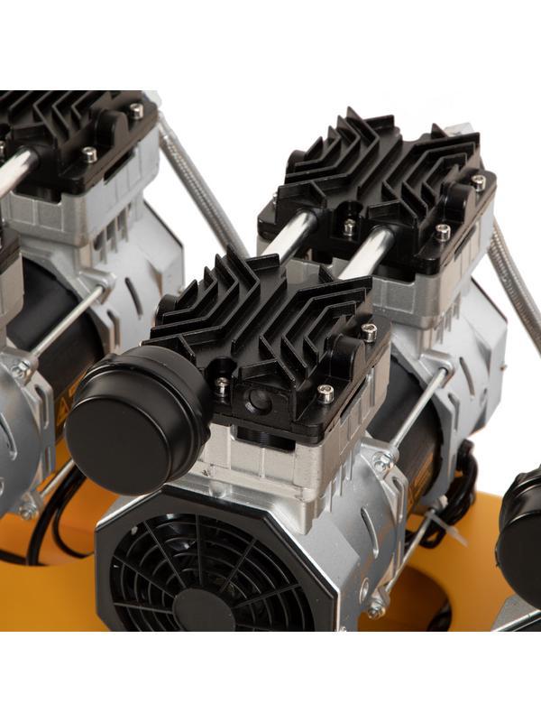 Компрессор безмасляный, малошумный  DLS 2250/100, 2250 Вт, 3x750, 100 л, 410 л/мин блок управления/ Denzel