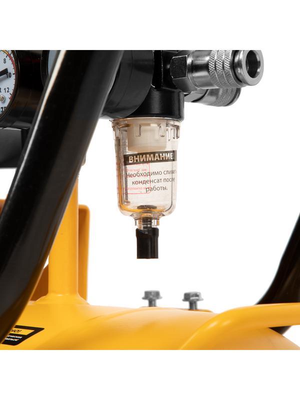 Компрессор безмасляный, малошумный  DLS 2250/100, 2250 Вт, 3x750, 100 л, 410 л/мин блок управления/ Denzel