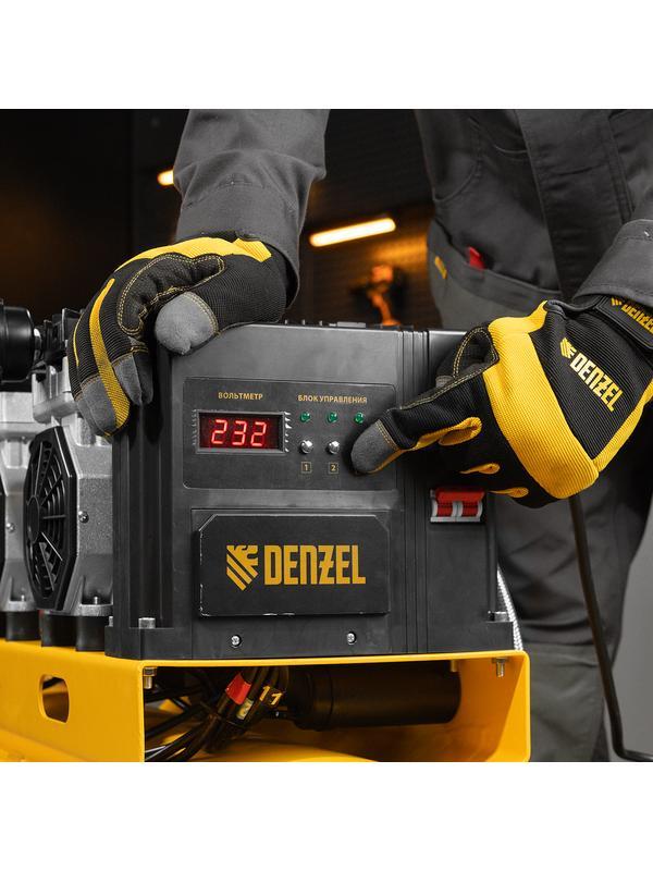 Компрессор безмасляный, малошумный  DLS 2250/100, 2250 Вт, 3x750, 100 л, 410 л/мин блок управления/ Denzel