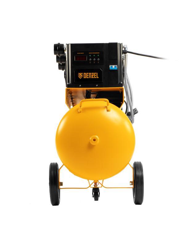 Компрессор безмасляный, малошумный  DLS 2250/100, 2250 Вт, 3x750, 100 л, 410 л/мин блок управления/ Denzel