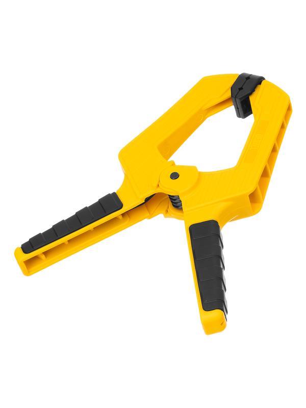 Струбцина клещеобразная, усиленная 100 х 80 мм, двухкомпонентные рукоятки Denzel