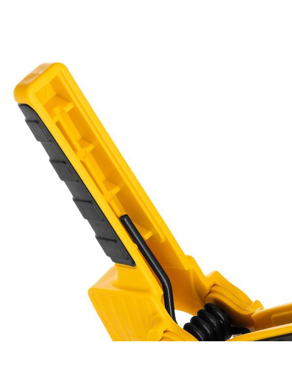 Струбцина клещеобразная, усиленная 100 х 80 мм, двухкомпонентные рукоятки Denzel