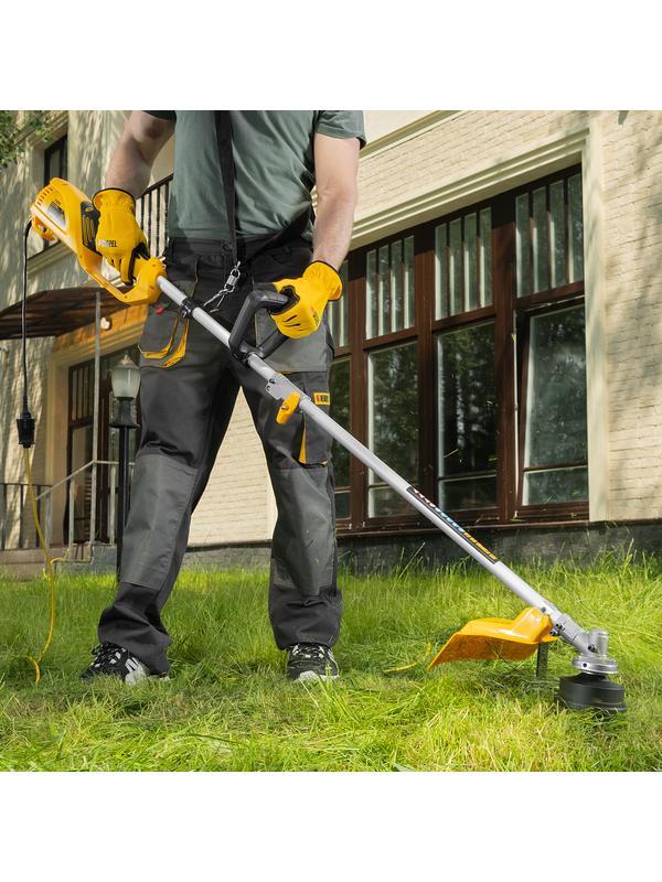 Триммер электрический TE-1200, 1200 Вт, 380 мм, катушка + диск, разборная штанга Denzel