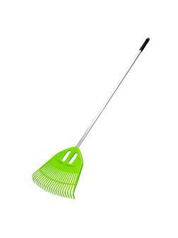 Грабли веерные пластиковые, 495 х 1680 мм, 23 плоских зуба, алюминиевый черенок, Россия, Palisad