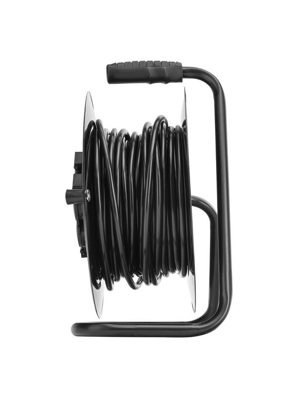 Удлинитель силовой 20 м, 16А, тип УХз16, ПВС 3 x 2.5 мм, на стальной катушке, 4 розетки Сибртех