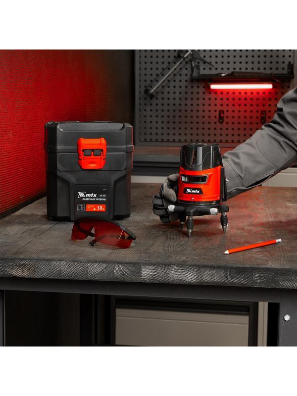 Лазерный уровень CRL-30R, 30 м, красный луч, батарейки, резьба 5/8