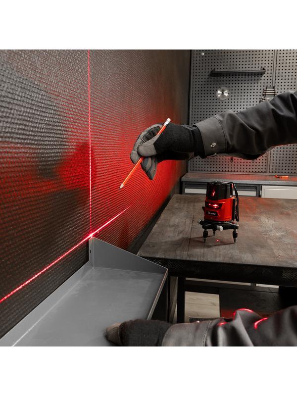 Лазерный уровень CRL-30R, 30 м, красный луч, батарейки, резьба 5/8