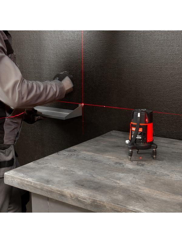 Лазерный уровень CRL-30R, 30 м, красный луч, батарейки, резьба 5/8