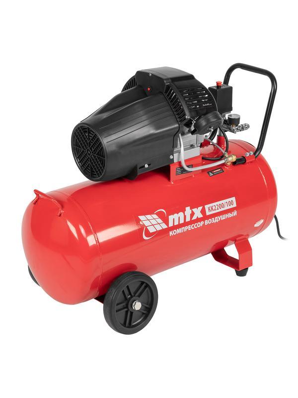 Компрессор воздушный КК-2200/100, 2,2 кВт, 350 л/мин, 100 л, прямой привод, масляный MTX