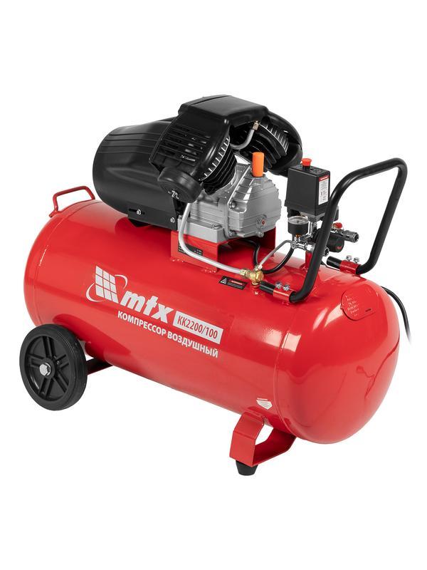 Компрессор воздушный КК-2200/100, 2,2 кВт, 350 л/мин, 100 л, прямой привод, масляный MTX