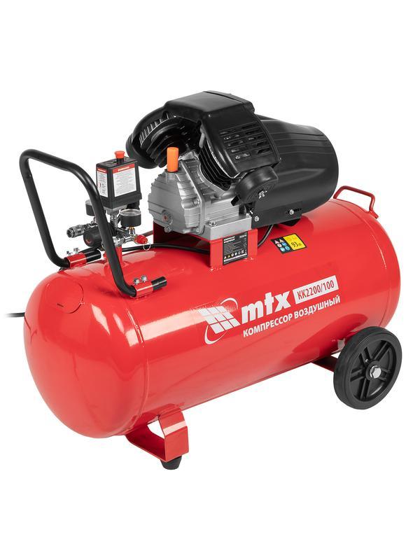 Компрессор воздушный КК-2200/100, 2,2 кВт, 350 л/мин, 100 л, прямой привод, масляный MTX