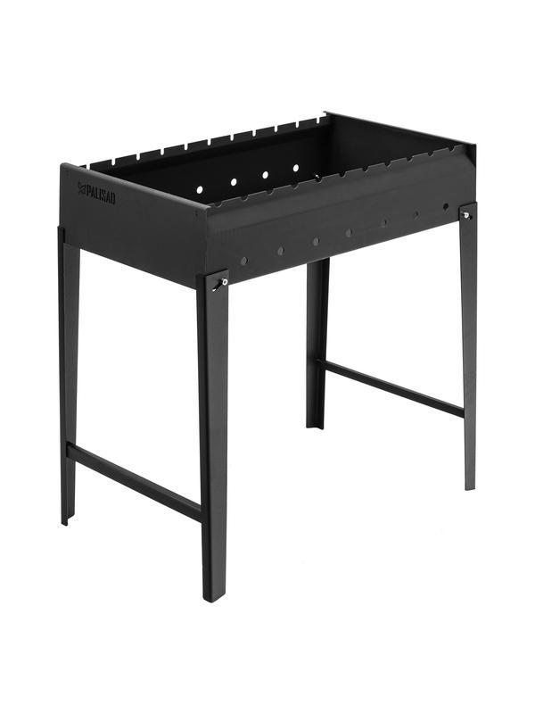 Мангал сварной, 605 х 375 х 138/640 мм, сталь 2 мм, Camping Palisad