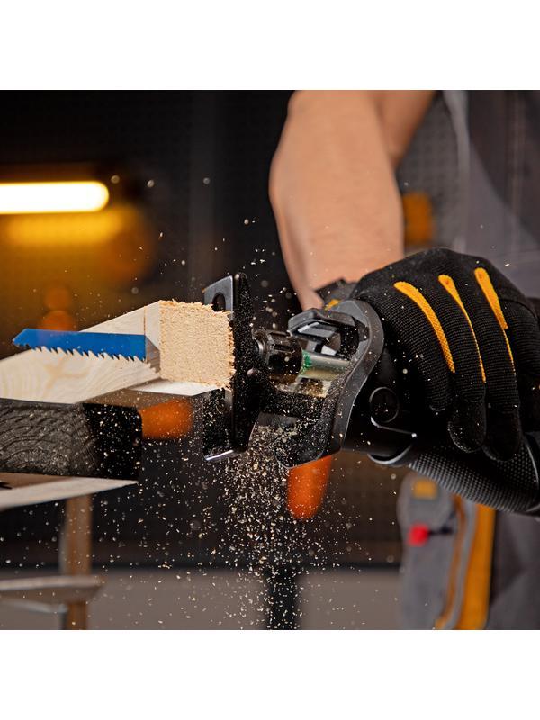 Пила сабельная аккумуляторная бесщет BRC-120,  18В Li-Ion Denzel