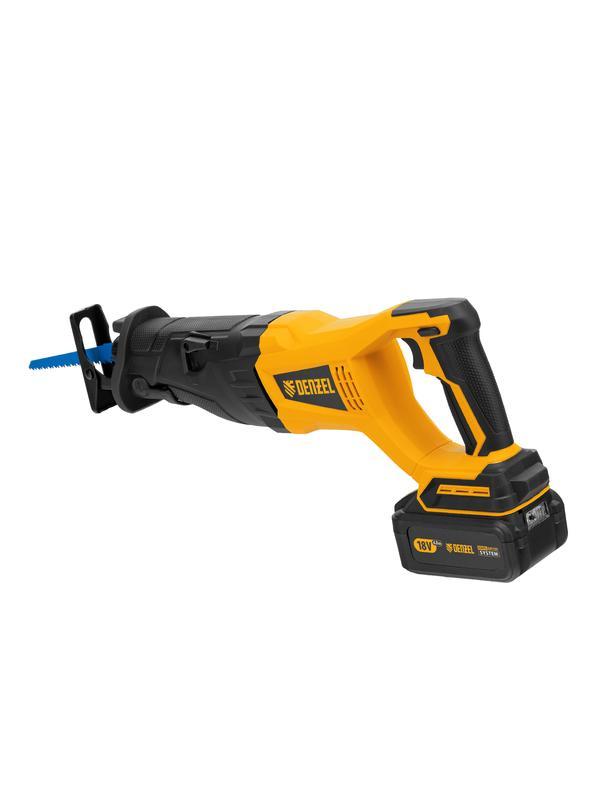 Пила сабельная аккумуляторная бесщет BRC-120,  18В Li-Ion Denzel