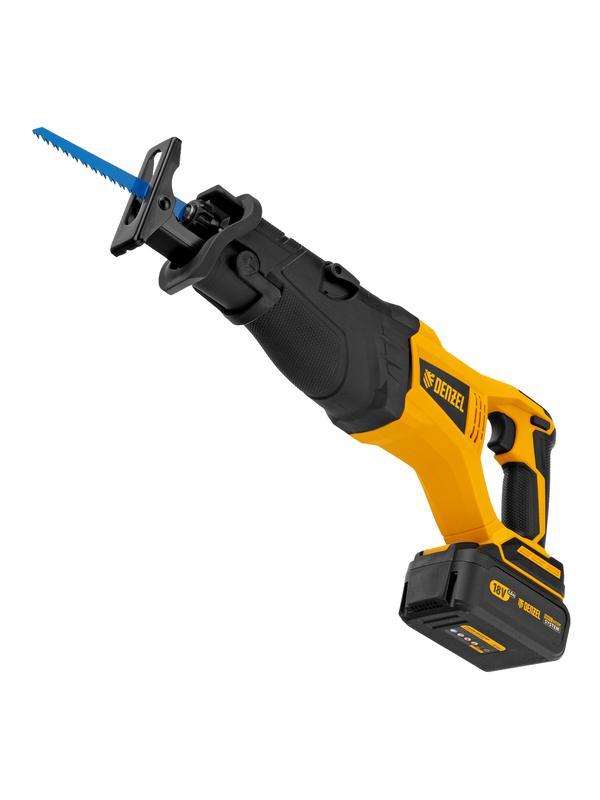 Пила сабельная аккумуляторная бесщет BRC-120,  18В Li-Ion Denzel