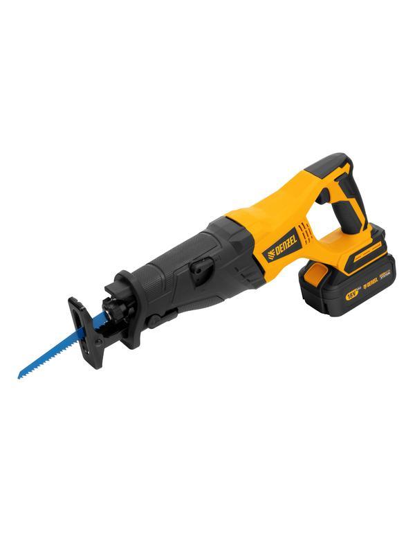 Пила сабельная аккумуляторная бесщет BRC-120,  18В Li-Ion Denzel