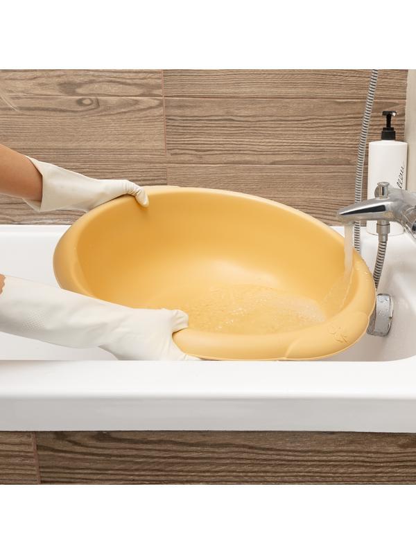 Таз пластмассовый круглый 18 л,бежевый, Home Palisad