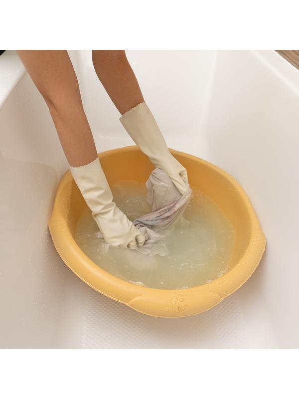 Таз пластмассовый круглый 18 л,бежевый, Home Palisad