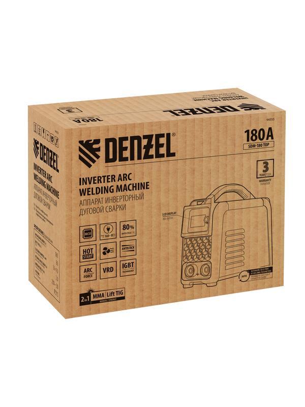 Аппарат инвертор. дуговой сварки SDM-180 Top, 180 А, ПВ 80%// Denzel