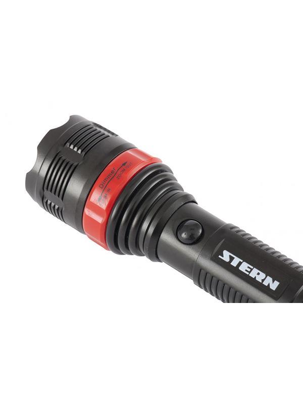 Фонарь бытовой, пластик, 3 W Led, ремешок, зум, 3 режима 100%-50%-строб, 3 х ААА Stern
