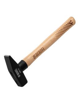 Молоток слесарный, 600 г, кованый квадратный боек, буковая рукоятка Denzel