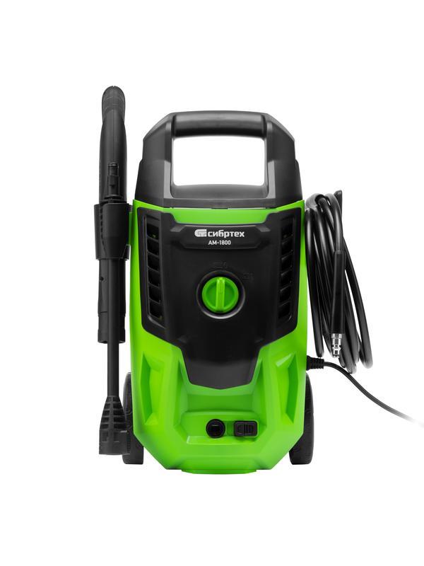 Моечная машина высокого давления АМ-1800, 1800 Вт, 140 бар, 350 л/ч, колесная// Сибртех