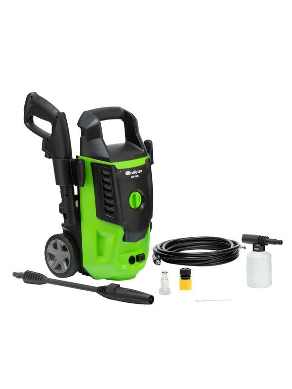 Моечная машина высокого давления АМ-1800, 1800 Вт, 140 бар, 350 л/ч, колесная// Сибртех