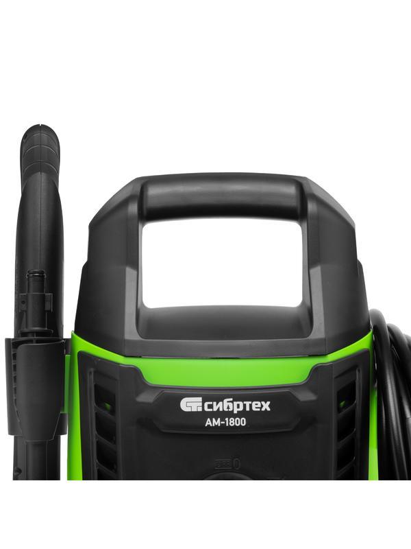 Моечная машина высокого давления АМ-1800, 1800 Вт, 140 бар, 350 л/ч, колесная// Сибртех