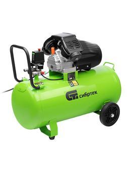 Компрессор воздушный КК-2200/100, 2,2 кВт, 350 л/мин, 100 л, прямой привод, масляный// Сибртех