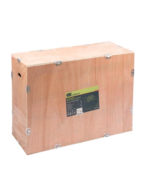 Компрессор воздушный КК-2200/100, 2,2 кВт, 350 л/мин, 100 л, прямой привод, масляный// Сибртех